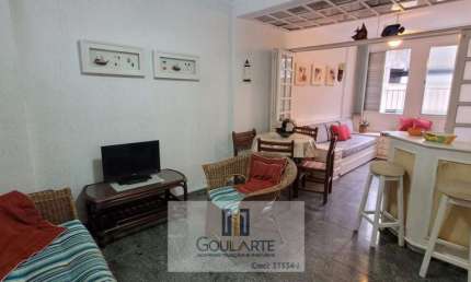 Apartamento com 1 dormitório amplo, á menos de 200 metros do mar - PITANGUEIRAS-Guarujá/SP.