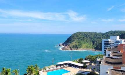 Apartamento com vista mar, 3 suítes climatizadas, lazer completo no condomínio, na praia da ENSEADA - Guarujá/SP.