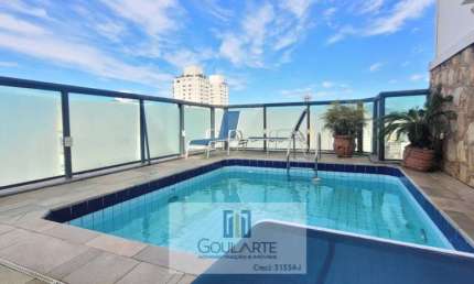 Cobertura Duplex com 4 dormitórios climatizados sendo 1 suíte, terraço com área gourmet (churrasqueira/piscina) - PITANGUEIRAS/GUARUJÁ-SP.