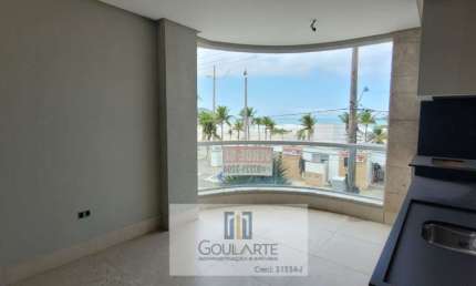 Apartamento alto padrão com sacada gourmet e vista  mar, 3 dormitórios sendo 2 suítes,  lado praia - ENSEADA-Guarujá/SP.