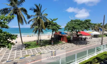 Apartamento Alto Padrão frente mar, 2 dormitórios sendo 1 suíte, vista mar na praia do TOMBO - Guarujá/SP.