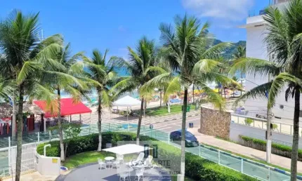 Apartamento Alto Padrão frente mar, 2 suítes, vista mar na praia do TOMBO - Guarujá/SP.