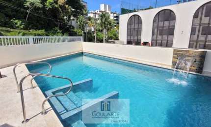 Apartamento alto padrão em condomínio com lazer, 3 dormitórios, lado praia da ENSEADA - Guarujá/SP.