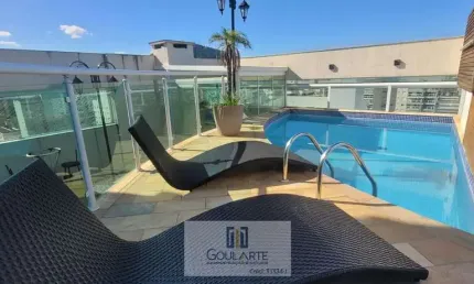 COBERTURA DUPLEX, 4 dormitórios sendo 3 suítes climatizadas, área gourmet com Piscina e Churrasqueira - PITANGUEIRAS -Guarujá/SP.