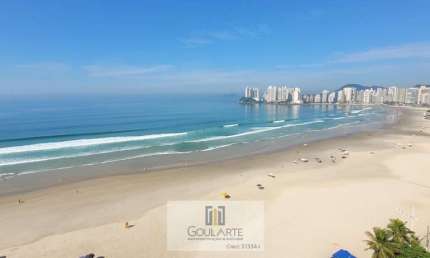 Apartamento alto padrão com acesso a sacada vista total mar, 4 dormitórios, na praia da Pitangueiras-Guarujá/SP.