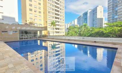 Apartamento alto padrão sacada vista lateral mar, 3 dormitorios sendo 1 suíte, lazer no condomínio, PITANGUEIRAS-Guarujá/SP.
