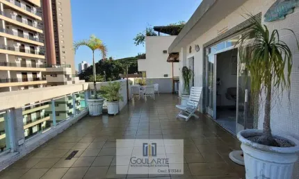 COBERTURA PENTHOUSE, 4 suítes climatizadas e área gourmet, lado praia da Enseada-Guarujá/SP.