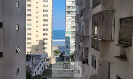 Apartamento alto padrão com 2 dormitórios climatizados + dormitório de serviço, vista parcial mar - PITANGUEIRAS-Guarujá/SP.
