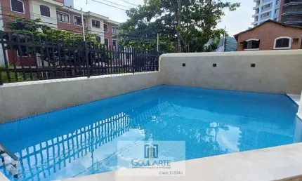 Apartamento alto padrão com acesso a sacada, 2 dormitórios sendo 1 suíte, lazer no condomínio, lado praia - ENSEADA - Guarujá/SP.