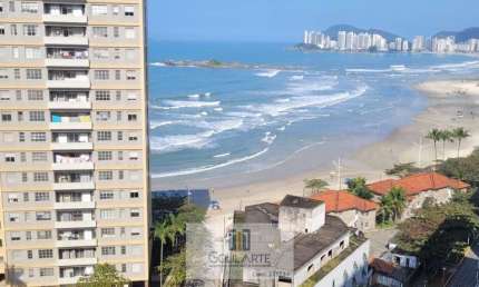 Apartamento Alto Padrão frente mar,  3 suítes climatizadas, lazer no condomínio, *vista mar* na praia da Pitangueiras-Guarujá/SP