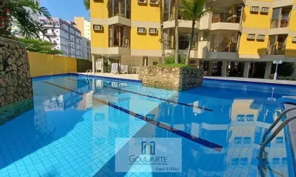 Apartamento lado praia, 3 dormitórios sendo 1 suíte + dormitório de serviço, lazer no condomínio, ENSEADA - Guarujá/SP.