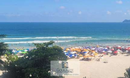 Apartamento com vista lateral do mar, 3 dormitórios, na praia de Pitangueiras-Guarujá/SP.