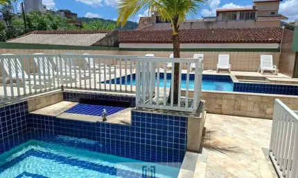Apartamento com 1 suíte, lazer no condomínio, lado bairro na praia da ENSEADA-GUARUJÁ/SP.