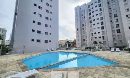 Apartamento com 1 dormitório climatizado, lazer no condomínio, lado praia da enseada-guarujá/sp.