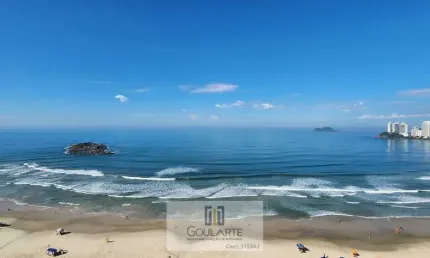 Apartamento com vista para o mar, 4 dormitórios sendo 3 suítes, 'frente mar' na praia das PITANGUEIRAS - Guarujá/SP.