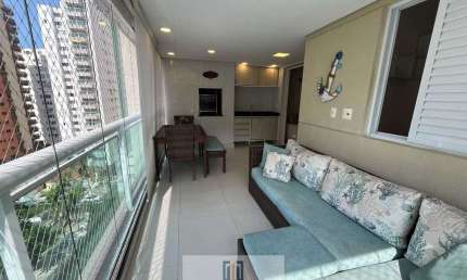 Apartamento com sacada gourmet, 3 dormitórios climatizados sendo 1 suíte, lazer completo no condomínio, PITANGUEIRAS - Guarujá/SP.