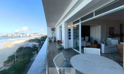 Apartamento alto padrão com vista total do mar, 2 suítes, condomínio frente mar, PITANGUEIRAS - Guarujá/SP.