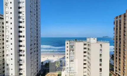 Apartamento com 3 dormitórios sendo 1 suíte, sacada vista mar na praia de pitangueiras - guarujá/sp