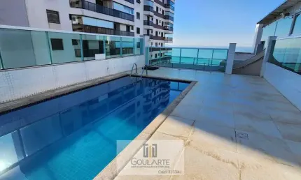 Apartamento alto padrão com 3 suítes + dormitório de serviço, lazer no condomínio e sacada vista mar na praia da Astúrias-Guarujá/SP.
