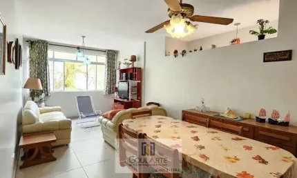 Apartamento com 2 dormitórios climatizados + 1 dormitório de serviço, na praia das PITANGUEIRAS-Guarujá/SP.