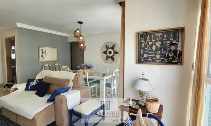 Apartamento alto padrão com 3 dormitórios sendo 1 suíte climatizada, na praia da PITANGUEIRAS - Guarujá/SP.