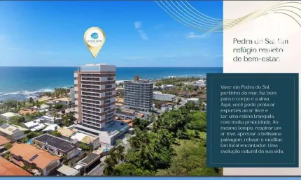 Lanai Pedra do Sal - Apartamento com 1 dormitório à venda, 40 m² por R$ 412.571 - Itapuã - Salvador/BA