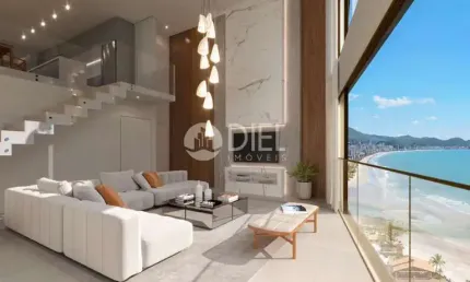 Duplex 3 suítes 4 vagas vista mar em perequê, pereque, porto belo - sc