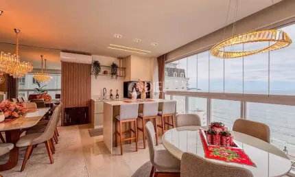 Apto com 4 suÍtes, 3 vagas e vista mar definitiva!, Meia Praia, Itapema - SC