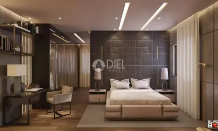 Penthouse com 4 suítes e 5 vagas, meia praia, itapema - sc