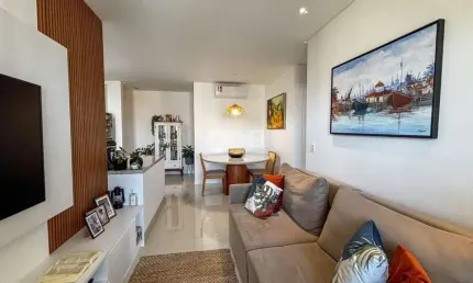 Apartamento mobiliado no litoral 2 suÍtes, 2 vagas, Meia Praia, Itapema - SC