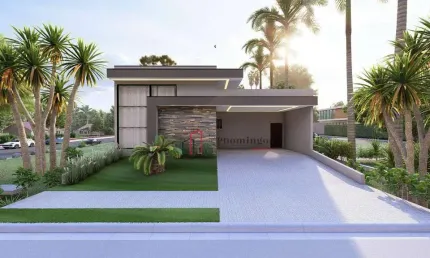 Casa térrea - ampla e espaçosa 3 suítes - condomínio santorini residencial club - paulínia