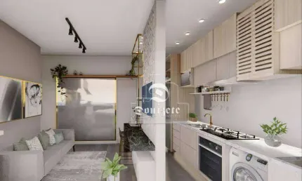 Apartamento com 2 dormitórios à venda, 43 m² por r$ 450.000,00 - campestre - santo andré/sp