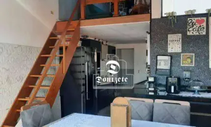 Cobertura com 2 dormitórios à venda, 110 m² por R$ 520.000,00 - Vila Scarpelli - Santo André/SP