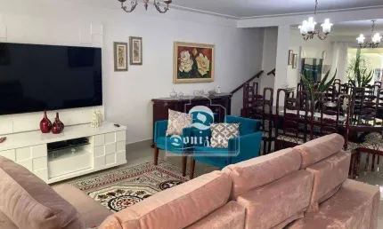 Sobrado com 3 dormitórios para alugar, 340 m² por r$ 3.940,00/mês - vila scarpelli - santo andré/sp