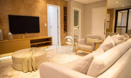 Apartamento 117 m²  com 3 suítes, varanda gourmet, lazer completo - vila assunção - santo andré/sp