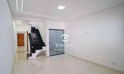 Sobrado Novo com Espaço Gourmet,  com 3 dormitórios à venda, 260 m² por R$ 990.000 - Vila Clarice - Santo André/SP