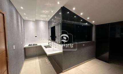 Cobertura com 2 dormitórios para alugar, 96 m² por R$ 3.480,00/mês - Campestre - Santo André/SP
