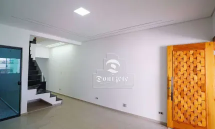 Sobrado novo com espaço gourmet, com 3 dormitórios à venda, 260 m² por r$ 990.000,00- vila clarice - santo andré/sp