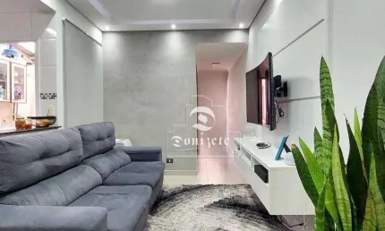 Apartamento com 2 dormitórios à venda, 55 m² por R$ 370.000,00 - Vila Valparaíso - Santo André/SP