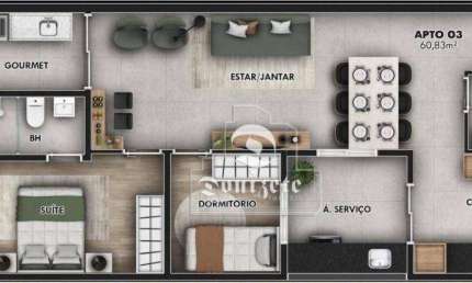Apartamento com 2 dormitórios à venda, 75 m² por R$ 620.000,00 - Jardim Bela Vista - Santo André/SP