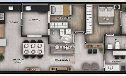 Apartamento com 2 dormitórios à venda, 70 m² por R$ 579.799,99 - Jardim Bela Vista - Santo André/SP