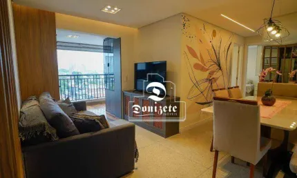 Apartamento com Sacada Gourmet  63m2a/u 2dormitórios e 1 vaga  à venda, 63 m² por R$ 586.000 - Vila Pires - Santo André/SP