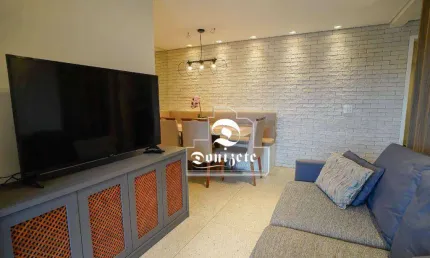 Apartamento com Sacada Gourmet  63m2a/u 2dormitórios e 1 vaga  à venda, 63 m² por R$ 586.000 - Vila Pires - Santo André/SP