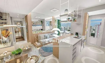 Apartamento com 2 dormitórios à venda, 72 m² por R$ 841.000,00 - Vila Assunção - Santo André/SP
