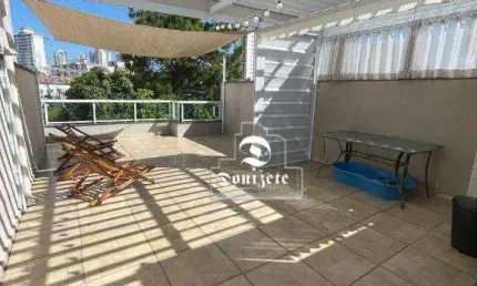 Cobertura com 3 dormitórios à venda, 160 m² por r$ 595.000,00 - casa branca - santo andré/sp