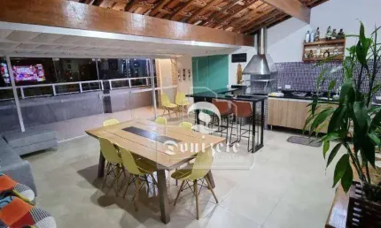 Cobertura com 3 dormitórios à venda, 140 m² por r$ 793.000,00 - vila valparaíso - santo andré/sp