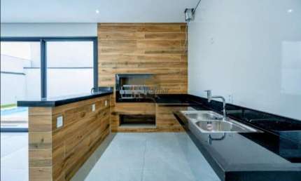 Imponente residência de alto padrão em Alphaville Dom Pedro 3 - Campinas-SP: 6 quartos, 5 suites, 3 salas, 6 banheiros, 4 vagas, 447m².