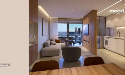 Apartamento à venda no Cambuí Campinas-SP: 2 quartos, 2 suítes, 2 salas, 3 banheiros, 2 vagas de garagem - 76,32 m² de área.