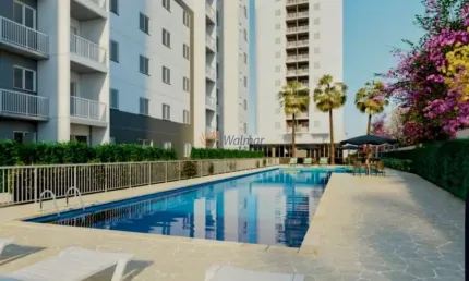 Apartamento para locação no Jardim das Colinas, Hortolândia-SP: 2 quartos, 2 salas, 2 banheiros, 1 vaga de garagem.