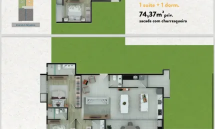 Apartamento com 2 quartos à venda no Floresta, Joinville 